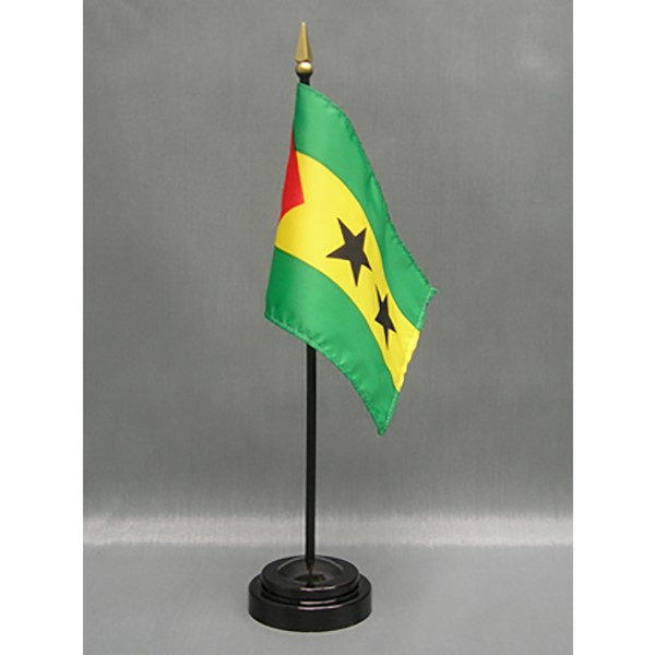 4x6in Mounted Sao Tome & Principe Flag
