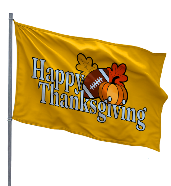 Football Thanksgiving 3x5ft Nylon Flag 1