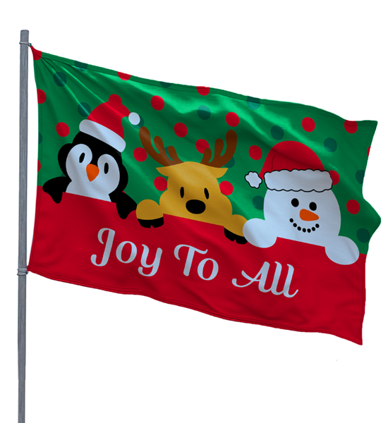Joy To All 3x5ft Nylon Flag 1