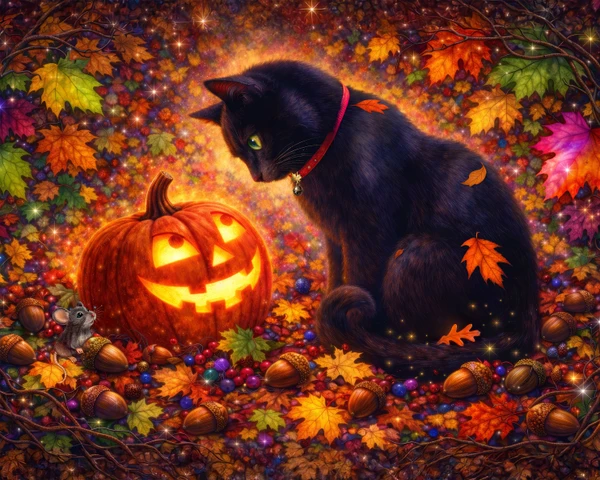 Springbok Enchanted Pumpkin Cat Puzzle