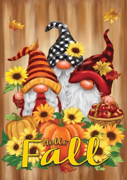 Gnome Harvest 28x40in House Flag