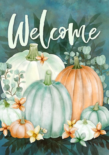 Pastel Pumpkins 28x40in House Flag