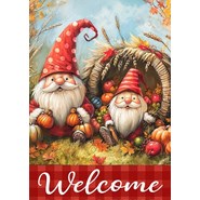 Harvest Gnome 28x40in House Flag