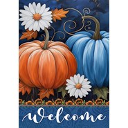 Daisy Pumpkins 28x40in House Flag