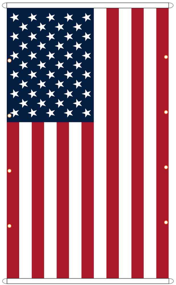 Horizontal Finish for U.S. Flag Display